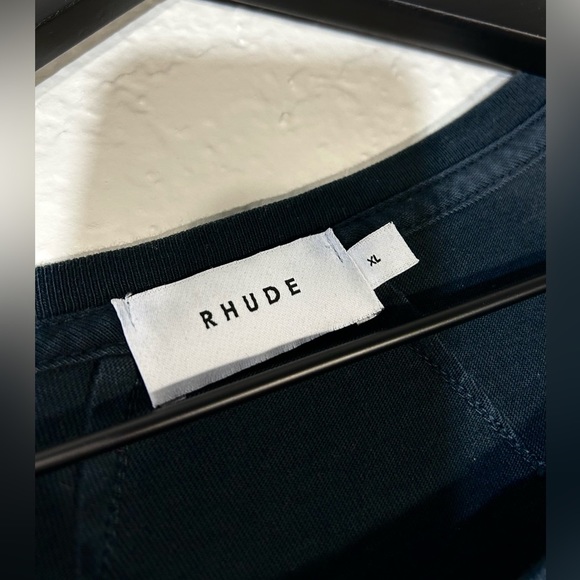 Rhude Storms Never Last T Shirt The Mirror Black Oversized Mens Tee - Picture 4 of 6